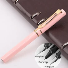 Colorful Multi-Color Orthopedic Holiday Gift School Student Steel Fountain Pen For Daily Business Office Writing Calligraphy Practice, Ink Absorbing/3.4mm Nib Dual Tip 0.5mm/0.38mm - Multicolor - View 26