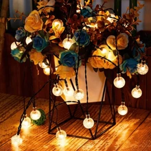 Solar Powered 30 LED Fairy String Lights Outdoor Garden Waterproof Crystal Ball - warm  white - View 3