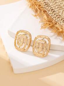 Pendientes unicolor minimalista - Amarillo Oro - Ver 7