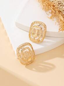 Pendientes unicolor minimalista - Amarillo Oro - Ver 8