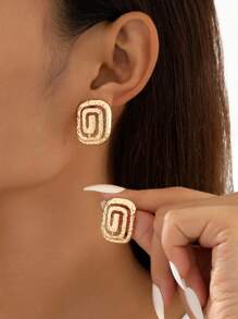 Pendientes unicolor minimalista - Amarillo Oro - Ver 1