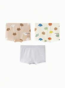 mini bala 夏季新款男童吸汗透气三角裤3条装 - 白藍 - 查看 2