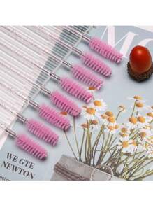 100pcs Disposable Eyelash Brush & Lip Brush, Lipstick And Lip Gloss Applicator Suitable For Eyebrow And Eyelash Extension Makeup Kit,Makeup,Cheap,Room Decor,Vanity,Travel,Bedroom,Makeup Accessories