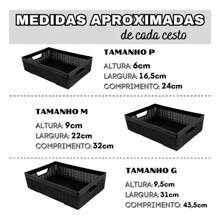 Kit Of 4 Multipurpose Organizer Baskets 2 Liters Multipurpose Bathroom Kitchen Rattan - 灰色 - 查看 7