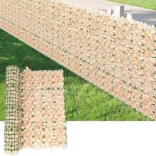 1 件精致樱花人造花墙板 - 浪漫花卉隐私屏风、花园篱笆和藤蔓篱笆，适用于婚礼和订婚装饰、照片背景和家居装饰 - 易于组装、可重复使用、耐候、情人节、生日毕业礼物、假植物 - 彩色 - 查看 9