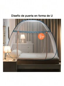 Libre de instalación elevada yurta mosquitera puerta plegable con un fondo completo anti-mosquitos cuadrado superior cremallera mosquitera bebé anti-caída tienda plegable1.8 * 2.0* 1.5m - Azul - Ver 3