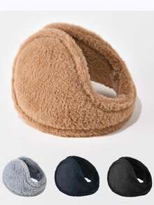 1pc Unisex Fluffy Earmuffs, Warm And Windproof, Adjustable Cold Weather Ear Warmers - Multicolor - View 12