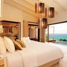 Kit 3 Ceiling Chandelier Pendant Lamp Decoration Kitchen Countertop Gourmet Area In MDF Wood - quả óc chó - Xem 2