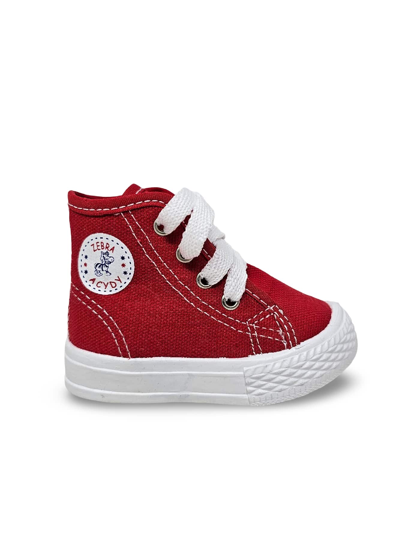 Tenis botita bebé niño niña zapatito choclo unisex casual urbano primeros pasos hasta 10 años 12mx-21mx lona tela blanco rosa negro negro amarillo confort - Rojo - Ver 1