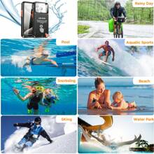 1Pc Black Self-Check Function Waterproof Phone Case Pouch Universal 6.7 Inch IPhone Underwater Touchscreen Snorkeling Diving Protective Case Cover Compatible With IPhone 15 Pro Max/15 Plus/14 Pro Max/14 Plus/13 Pro Max/12 Pro Max (6.7" ONLY) - Black - View 9