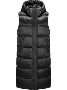 Giubbotto imbottito da donna per autunno/inverno, cappotto Uffer - nero - Visualizzare 5