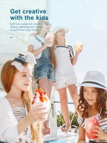 Electric Ice Crusher, Slushy Maker Ice Shaver With Removable Jug For Blending Slushies, Ice Crushing Machine For Snow Cones Slushies Smoothies, And Iced Coffees Frappuccinos - White - View 6