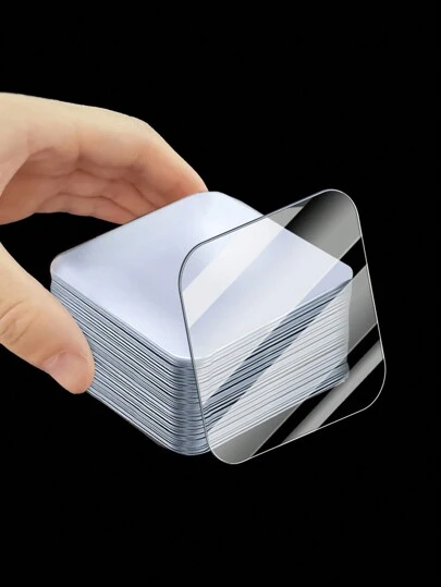 10 Stücke doppelseitiger Wand-Befestigungsstreifen, abnehmbare transparente Wand-Haftpolster