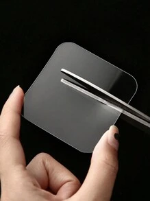 10pcs Double Sided Adhesive Wall Mounting Strips, Removable Transparent Wall Hanging Sticky Pads - Clear - View 8