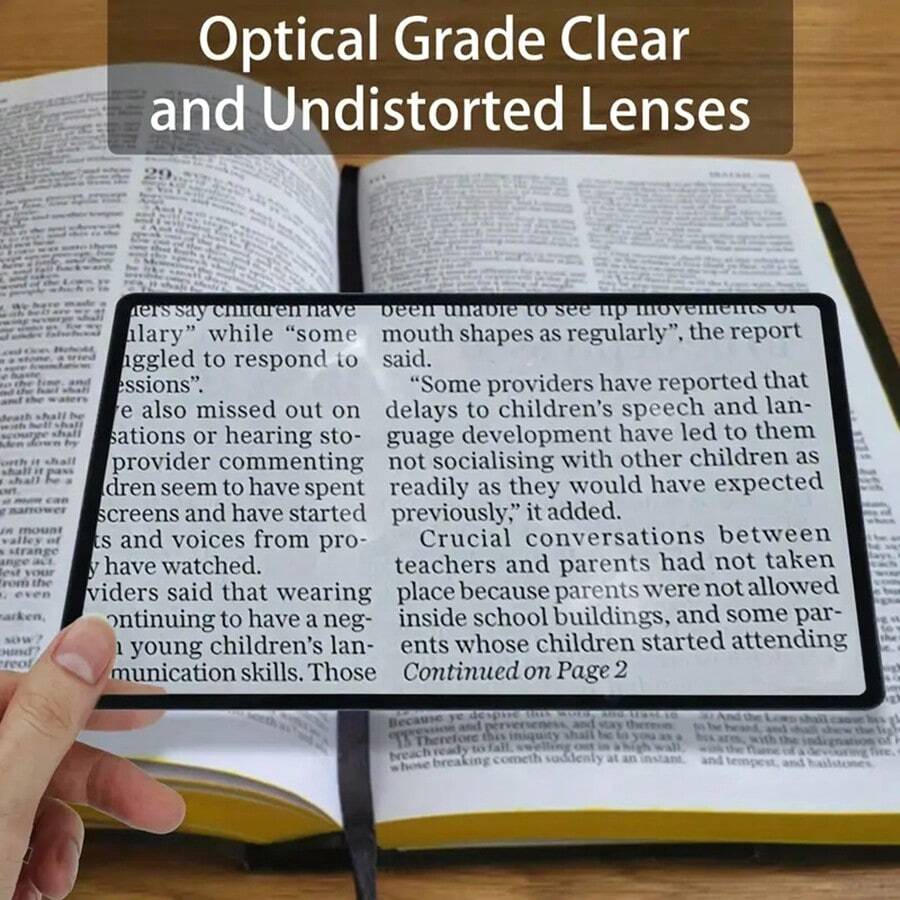3 Pieces Triple Magnifying Glass In Card Form Large Size And Easy To Carry. The Magnifying Glass Is Made Of Transparent Polyvinyl Chloride Material, Suitable For Giving To The Elderly As A Beautiful Gift On Halloween, Christmas And Other Festivals. It Helps People With Vision Problems To View And Read.