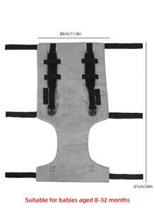 婴儿及幼儿喂食椅安全带，便携式婴儿座椅安全带姿势矫正背包，灰色/粉色