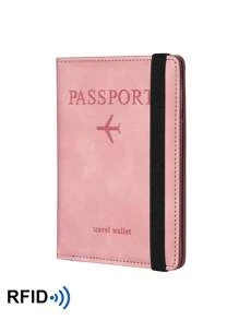 BATSIOE 防盗 RFID 旅行钱包，简约超薄多功能护照夹和卡包旅行用品旅行收纳袋旅行用品旅行钱包护照夹护照钱包海滩度假包夏季 - 粉色 - 查看 4