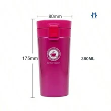 Stainless Steel Thermal Cup Squeeze Hot And Cold Thermal Cup For Tea And Coffee With Lid - Black - View 2