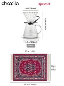 choxila 3件/4件/套咖啡垫套装、带电子秤的云朵咖啡壶、风格咖啡垫、土耳其风格咖啡套装、杯垫 回到学校 - 咖啡墊套裝 - 查看 9