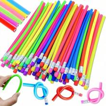 5pcs Flexible Soft Pencils, Unbreakable Pencils, Bendable Soft Pencils, Magic Bend Pencils, Suitable For Children School & Entertainment - Multicolor - View 11