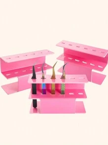 Acrylic Eyelash Extension Tweezers Storage Box Holder Acrylic Tweezers Holder, 6/8 Holes Tweezers Stand Display Organizer For Eyelash Extension Supplies Accessories Grafting Beauty Tools