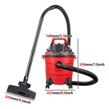 Wet And Dry Vac Vacuum Cleaner 15L 1200W 18000Pa 3-In-1 Blower Cleaner Bagless - Red - View 4