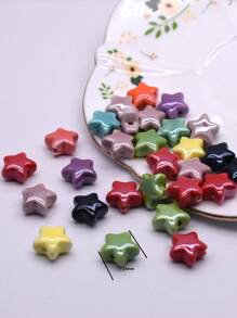 10Pcs A Bag Ceramic Beads Heat Flower Shells Starfish Elephant Shape For Jewelry Making DIY Accessories Valentines