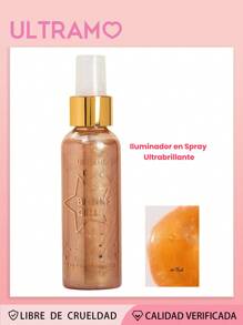 ULTRAMO Brillo Shimmer Spray, Iluminador Líquido Impermeable Para Rostro Y Cuerpo, Resplandor Duradero, Fácil De Aplicar Con Boquilla De Pulverización Para Festivales De Música - 06 Flash - Ver 2