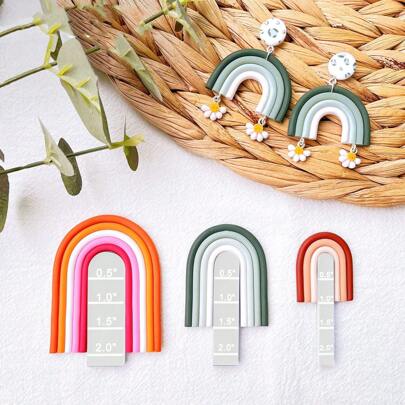 1pc Polymer Clay Arch Forming Tool, 3 Sizes, For Polymer Clay Earrings Jewelry Making