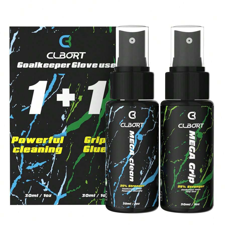 Goalkeeper Gloves Sticky Gel 30ml + Cleaning Solution 30ml