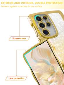 波浪电镀防震手机壳 + 全套手机壳 + 闪光卡纸，兼容 Apple IPhone 11/12/13/14/15 Pro Max、Galaxy S22/S23/S24+、OPPO、VIVO Redmi 13C+、Moto G Redmi Note 13C/12/11 Pro