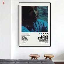 1 件,豪華流行靈魂音樂專輯封面曲目列表海報印刷品帆布畫牆壁藝術圖片客廳家居裝飾,無框 - 彩色 - 查看 9