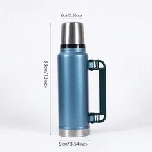 Cốc cách nhiệt 1200ML có tay cầm và ấm đun nước thể thao bằng thép không gỉ hai lớp thích hợp cho các hoạt động ngoài trời như đi bộ đường dài, đi xe đạp và cắm trại, - nhiều màu - Xem 2