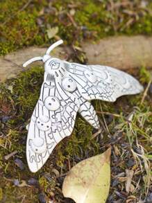 XJYHDY 1pc Retro Moth Design Hair Clip, Gothic Style Hair Accessory For Women,  Gift - Silver - View 4