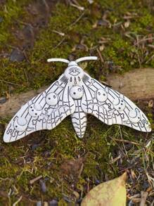 XJYHDY 1pc Retro Moth Design Hair Clip, Gothic Style Hair Accessory For Women,  Gift - Silver - View 3