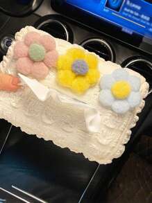 1pc Car Mounted Tissue Box Hanging Style Creative Cute Car Interior Seat Back Drawstring Box Women's Car Armrest Box Napkin Paper Bag - one-size - View 7