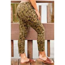 Women's Petite Dog Bite Hem Joggers - 黃綠 - 查看 7