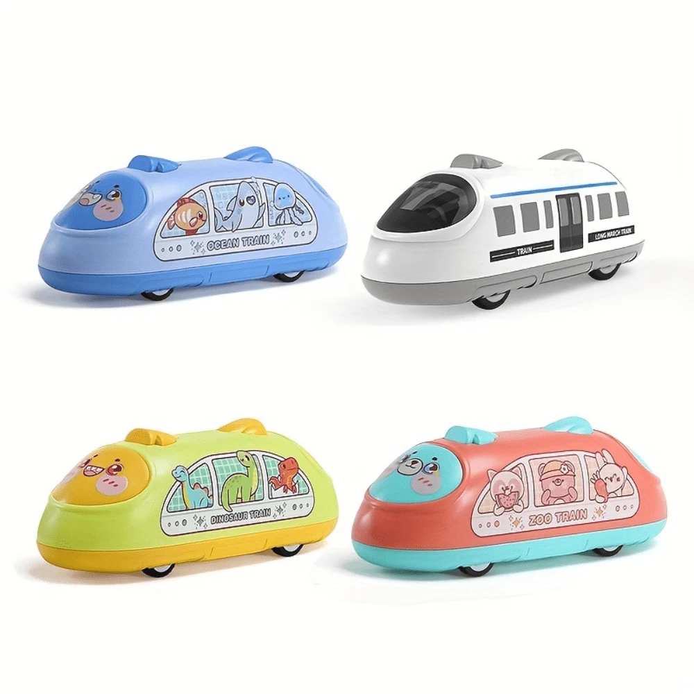 Children's Double Return Train Toy Cute Cartoon High Speed Rail