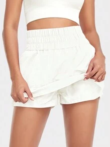 VUTRU Short de tennis tissé pour femme avec deux poches, effet amincissant jupe de tennis taille haute