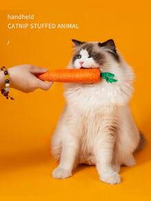 Cat Interactive Toys - Self Playing Meowing Biting Cat Toys - Orange - View 6