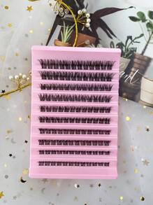 Hinarin 120 Stück DIY Wimpernverlängerungs-Set mit Wimpernbüscheln, Kleber, Versiegelungspinzette, natürlich aussehende D-Locken, flauschige Wimpernbüschel-Set (10 Reihen 8-16 mm gemischt), Wimpernbüschel-Set, Wimpern, Kunstwimpern