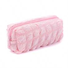 1pc Macaron Pencil Case Pen Bag Cosmetic Pouch Travel Cosmetic Kit Brush Holder Large Capacity Organizer Portable Soft Toiletry Organizer Pencil Holder Storage Bag,Back To School,School Supplies,Pencil Pouch,School Bag