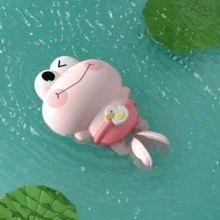 浴缸漂浮玩具 - 幼儿洗澡玩具，男孩漂浮发条浴缸玩具 | 创意小青蛙造型，浴室、游泳池漂浮发条玩具