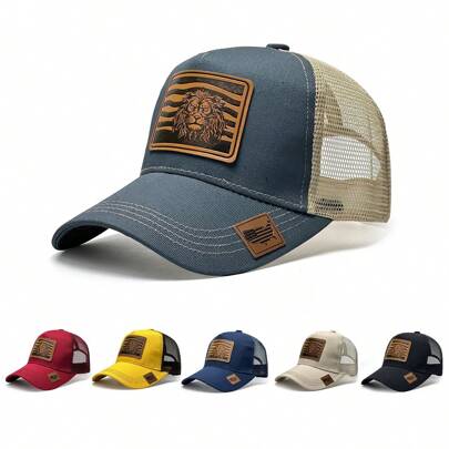 1 pieza Gorra de béisbol de estilo deportivo y de moda con icono del rey león de la sabana, diseño unisex que muestra fuerza y dignidad, para playa y viajes