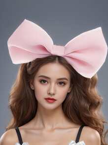 Extra Large Bowknot Headband For Women, French Personality Gauze Decor Exaggerated Romantic Photography Headpiece, Accessories Valentine's Day,Hairband,Hair Hoop Headbands