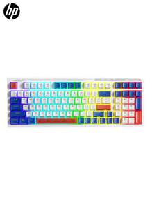 HP Teclado de membrana RGB retroiluminado pequeño y portátil para oficina, compatible con Windows, tabletas, portátiles y computadoras de escritorio para gamers, teclado retroiluminado con cable, para juegos y oficina - Combinación de colores - Ver 8