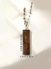 木质壁挂式花盆，适用于卧室、客厅、现代农舍风格，木质口袋壁挂花瓶，可放置干花和人造植物，家居装饰，房间装饰，墙面装饰礼品，生日和毕业礼物 - 原木色 - 查看 6
