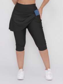 Women Outdoor Leggings - Black - View 2