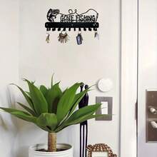 1pc Stable Key Metal Holder, Cute Fish Key Storage Rack With Hooks, Key Holder Space Saving Storage Organizer For Kitchen Bathroom Bedroom - Multicolor - View 8