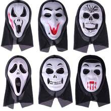 1pc Horror Scary Mask Halloween Party Costume Decoration Screaming Ghost Skull Face Mask - Multicolor - View 1